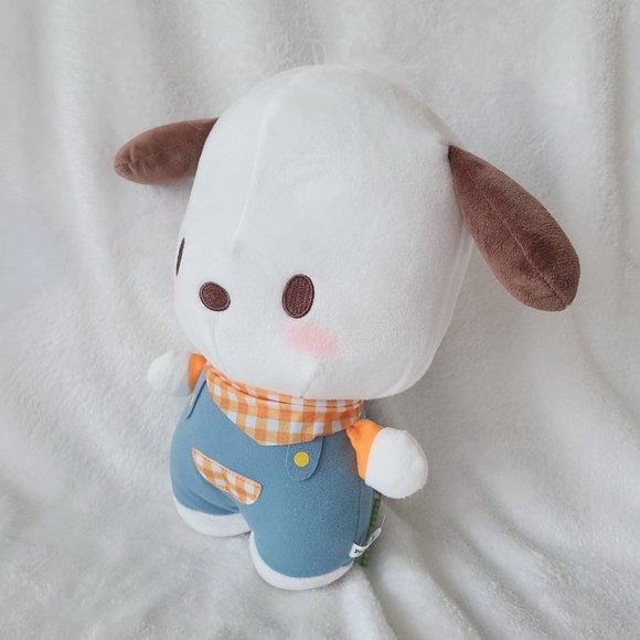 Pochacco - Country Outfit Jumbo Plush - Orange Scarf - Picture 3 of 3